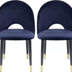 Stuhl Iris Velvet Blau (2/Set)