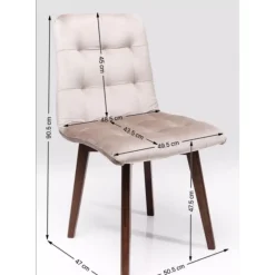 Stuhl Moritz Velvet Silbergrau
