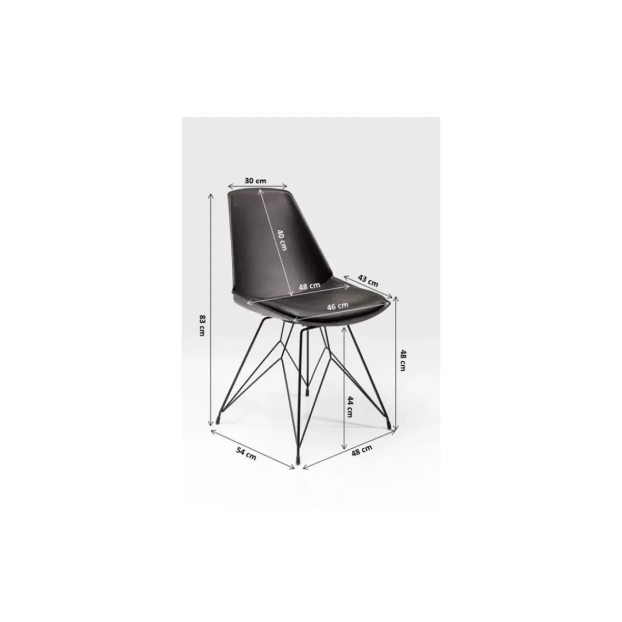 Stuhl Wire Black