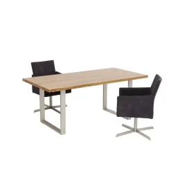 Tisch Jackie Eiche Silber 160X80