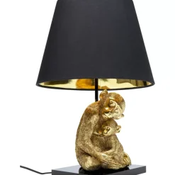 Tischleuchte Animal Monkey Love Hug Gold 50Cm