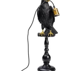 Tischleuchte Animal Sitting Crow Matt Schwarz
