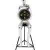 Tischuhr Sitting Man Silber 12X31Cm
