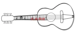 Wandgarderobe Guitar 81Cm