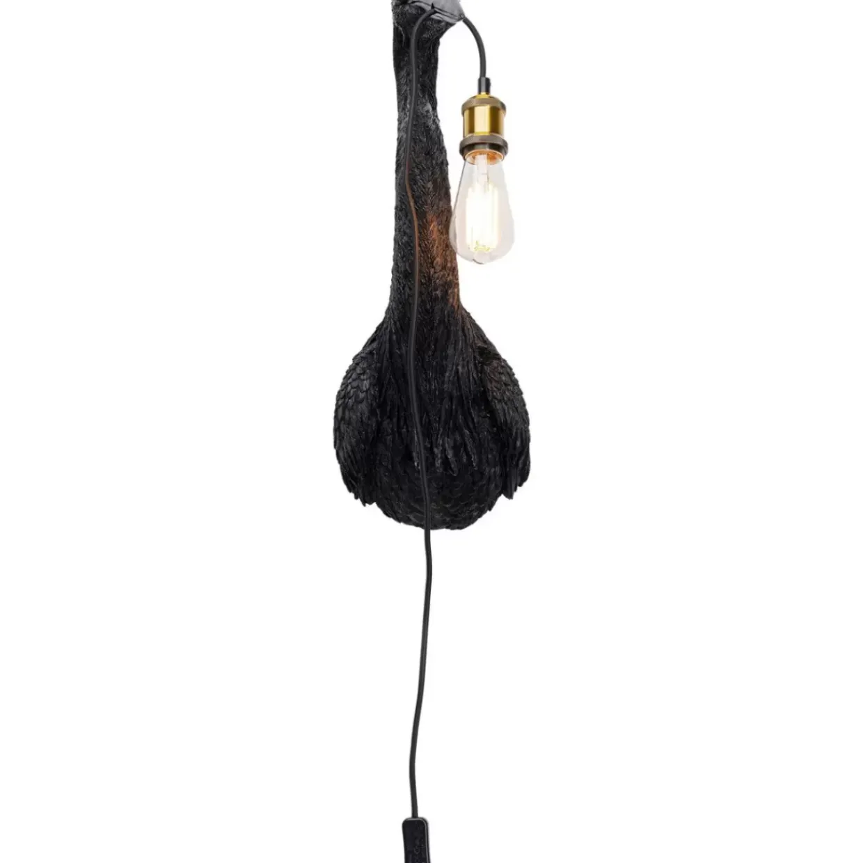 Wandleuchte Animal Heron Schwarz 26X62Cm