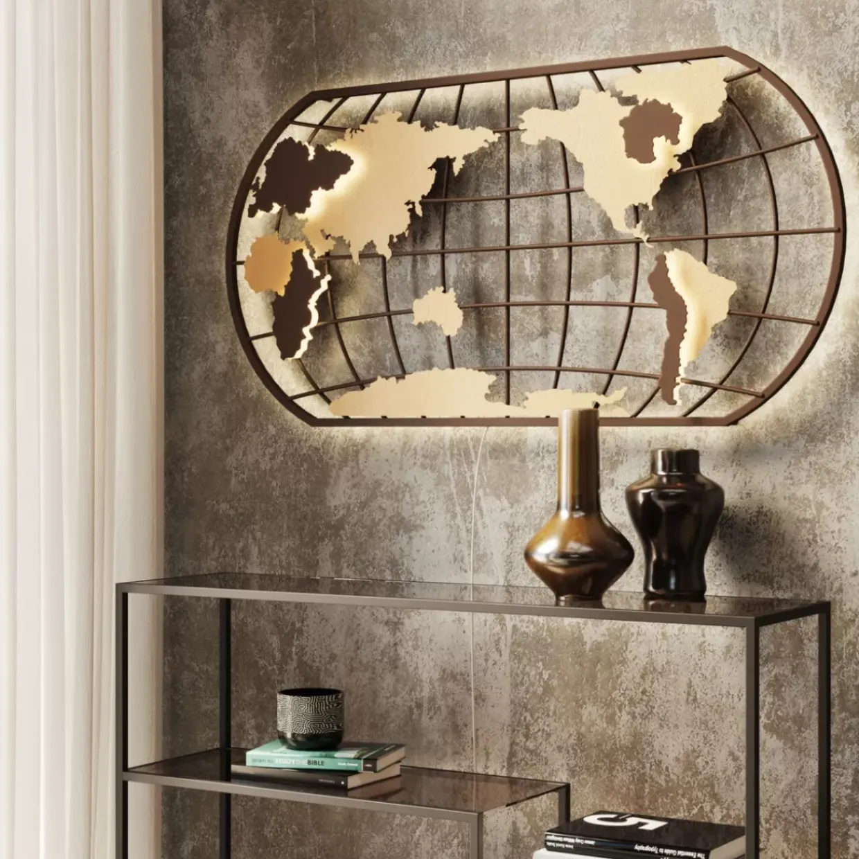 Wandleuchte Earth Grid
