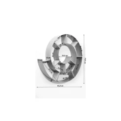 Wandregal Snail Silver Grau
