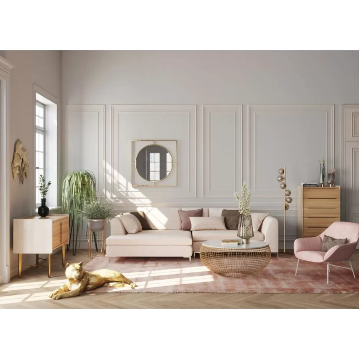 Wandschmuck Ginkgo Gold Gros