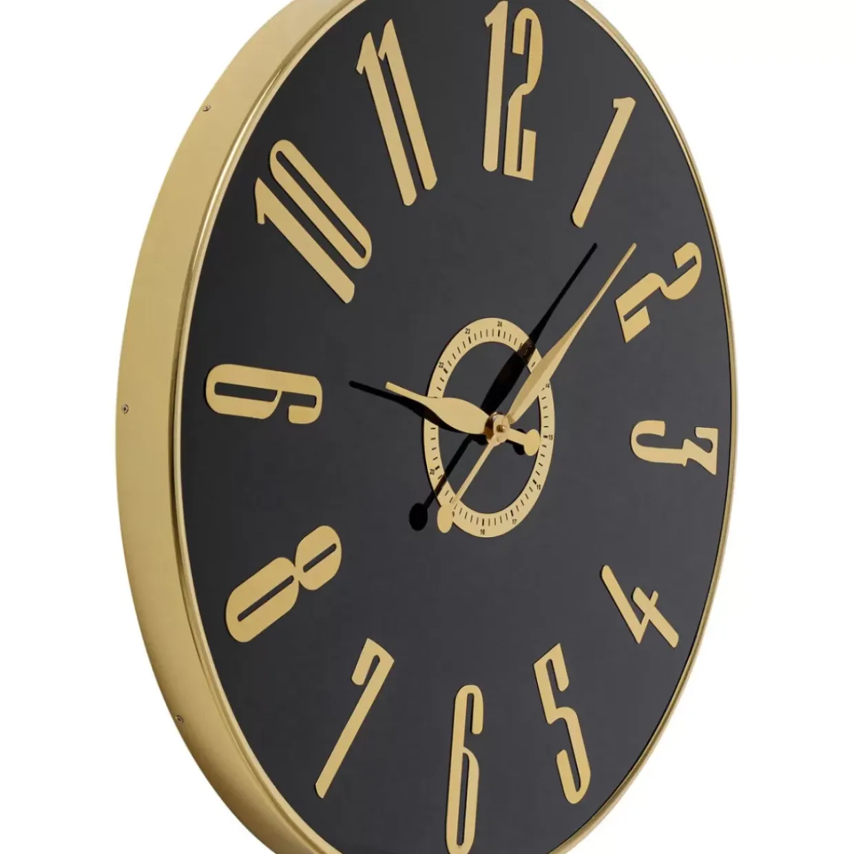 Wanduhr Casino Schwarz O76Cm
