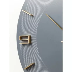 Wanduhr Leonardo Grau/Gold