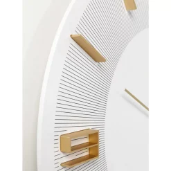 Wanduhr Leonardo Weis/Gold