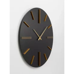 Wanduhr Luca Schwarz O70Cm