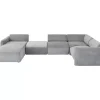 Wohnlandschaft 2 Lucca Grau Links 328Cm